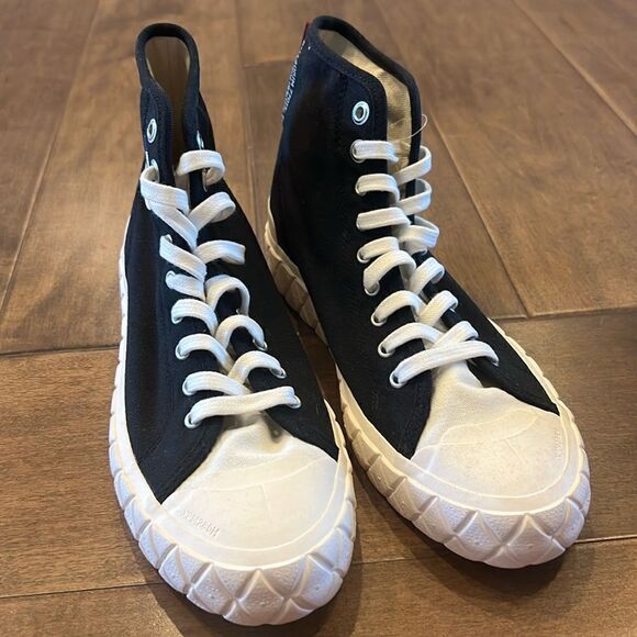 New Free People x Palladium Palla Ace Cvs Mid Black Hi-Top Sneakers US M 8 W9.5 - Picture 2 of 10